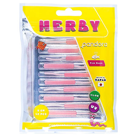 Pandora Herby  5cm 10 Adet LRF Silikonu Pink