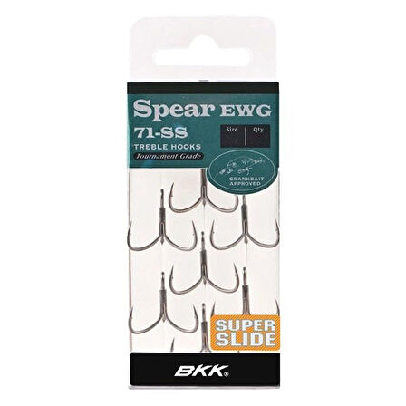 BKK Spear EWG-71 SS Üçlü Olta İğnesi 4 No - 7 Adet