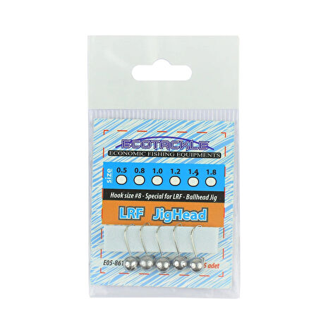 Ecotackle 5 Adet LRF Jig Head 1 gr