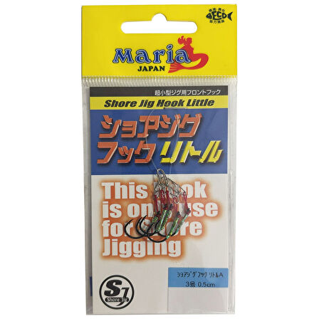 Maria Shore Jig Hooks Little 5 Adet LRF Asist İğne 3 no