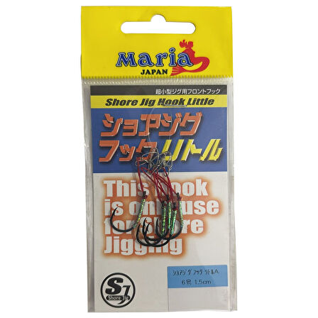 Maria Shore Jig Hooks Little 5 Adet LRF Asist İğne 6 no