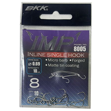 BKK Imp 8005 Single Olta İğnesi 8no 10lb 10 Adet