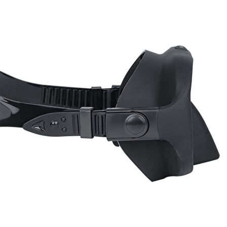 Shufa Temper Camlı Silikon Dalış maskesi (Siyah)