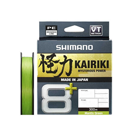 Shimano 24 Kairiki 8+ Plus 300m Mantis Green Örgü Misina 0,16 mm - 9,8 kg
