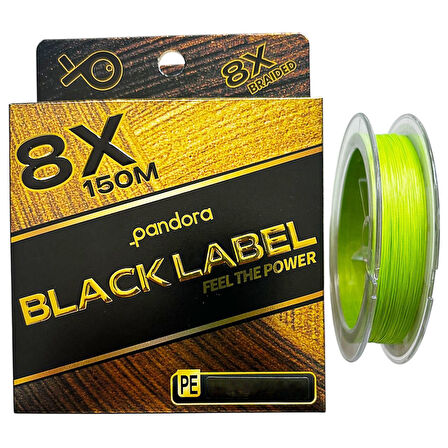 Pandora Black Label 8X 150m Green İp - Örgü Misina 0,20mm  11 kg