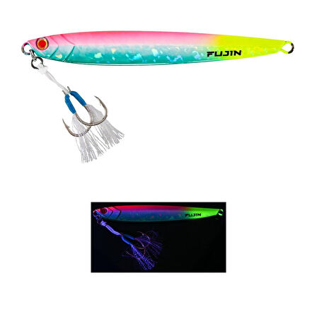 Fujin Valhalla Darksea 80gr Metal Jig Yem MT43 Green Pink Chart Tail
