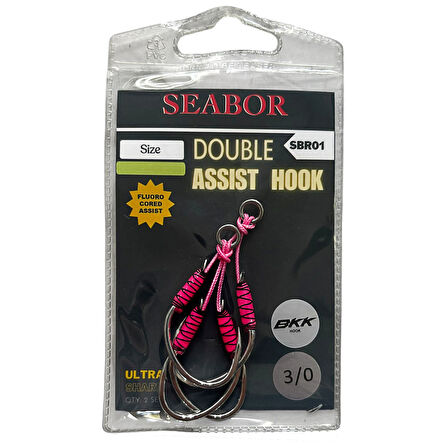 Seabor Double Assist Hook 2 Adet İkili Assist İğne 3/0 No