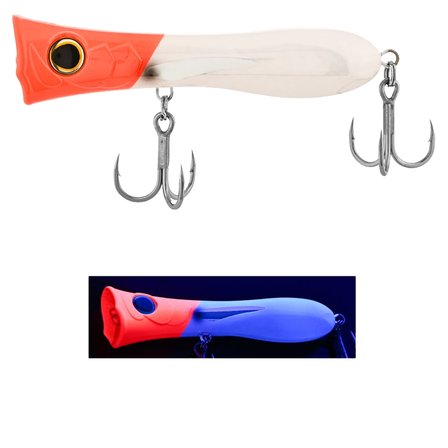 Fujin Big Mama 12cm 31gr Popper Maket Balık 273 UV Crystaly Redhead