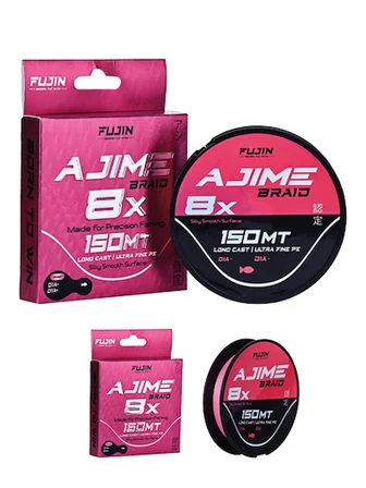 Fujin Ajime Braid 8x 150m Pink LRF Örgü Misina 0.4 Pe - 0.10 mm - 7.6 kg