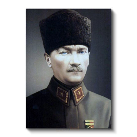 Kalpaklı Komutan - Askeri Üniforma Portresi Kanvas Tablo