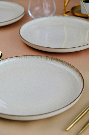 Kütahya Porselen Moderna Pasta Tabağı Tarçın 21cm 6 lı
