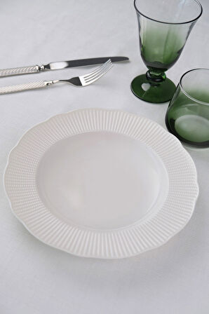 Kütahya Porselen Bone İlay Çukur Tabak 22cm Tekli
