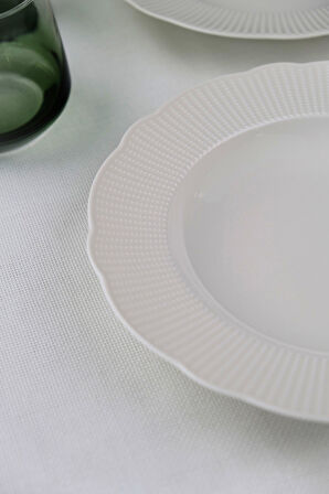 Kütahya Porselen Bone İlay Çukur Tabak 22cm 2 li