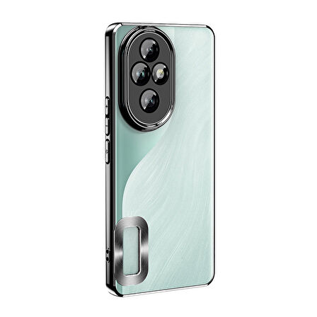 Honor 200 Kılıf Köşeleri Renkli Şeffaf Kamera Korumalı Silikon Luxury Kapak