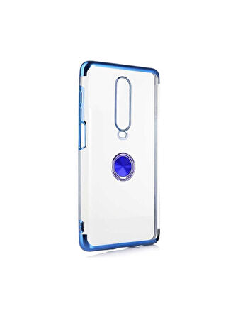 Xiaomi Redmi K30 / Xiaomi Poco X2 Kılıf Kenarları Renkli Yüzüklü Manyetik Silikon