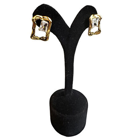 Uretti - İREM 3914 9826 Çerçeve Model Taşlı Küpe