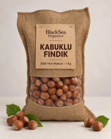 BlackSea Organics Yeni Mahsul Kabuklu Fındık 1 Kg