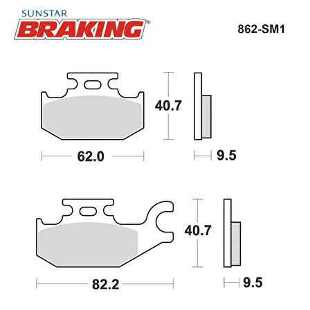 YARI METALİK ARKA FREN BALATASI / SUZUKI / UH 200 BURGMAN / 200cc / ARKA  / 2007-2008-2009-2010-2011-2012-2013-2014-2015-2016-2017-2018-2019-2020