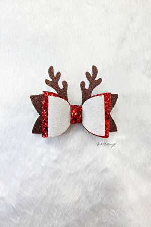 Kız Çocuk Klipsli Noel Geyik Toka