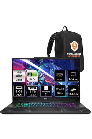 Cyborg 17 i7 13620H 8GB 2TB SSD RTX5070/8GB 17.3" FHD 144Hz W11P Gaming Laptop B13WGKG