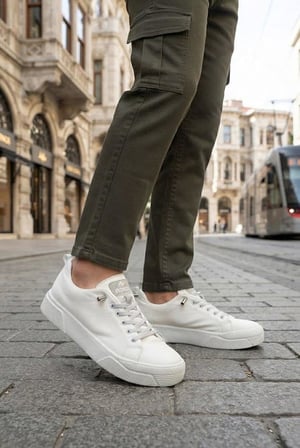 Fort Noka North Rahat Lastik Bağcıklı Sneaker Keten Erkek Ayakkabı