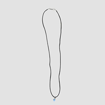 Uretti - Tuğba 6667 - El Yapımı Doğal Akuamarin Taşı Kolye - 35 cm
