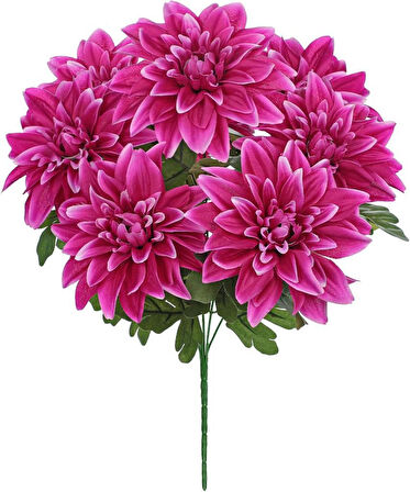 Yapay Çiçek Fuşya 7li Yıldız Çiçeği Demeti 40*30cm
