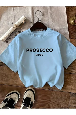 Unisex Prosecco Baskılı Tasarım Tshirt