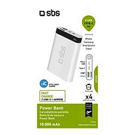 Global İntelligent WNE0308 10000 mAh Hızlı Şarj Powerbank