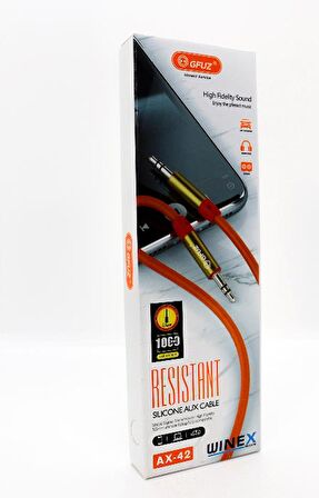 Global AX42 Gfz 3.5mm Aux Kablo 1m Turuncu