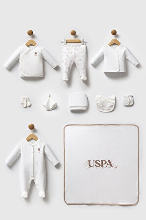 U.S. Polo Assn Hastane Çıkışı 10’lu set USB2704 Beyaz