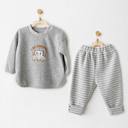 Andywawa AC26212 Casual 2'li Takım Grey