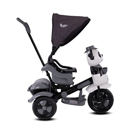 Babyhope 127A Little Panda 3 Tekerli Kontrollü Bisiklet (Pedli) Gri