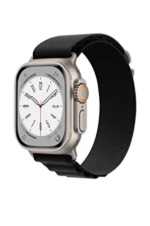 Apple Watch Ultra 49mm Renkli ​​​​KRD-74 Hasır Tokalı Kordon