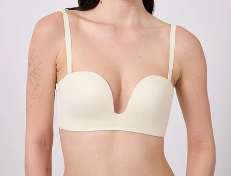 Freshness MSF Destekli V Dekolte Lazer Kesim Sütyen