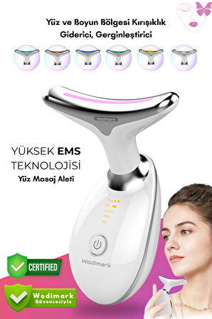 Wodimark Boyun ve Yüz – 3 Programlı EMS Güzellik Cihazı (Gıdık, Sarkma, Sıkılaştırıcı)