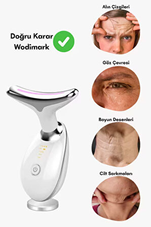 Wodimark Boyun ve Yüz – 3 Programlı EMS Güzellik Cihazı (Gıdık, Sarkma, Sıkılaştırıcı)