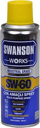 Swanson Sw-60 Pas Sökücü Korozyon Önleyici Çok Amaçlı Sprey Yağlayıcı Temizleyici Sprey 200 ml