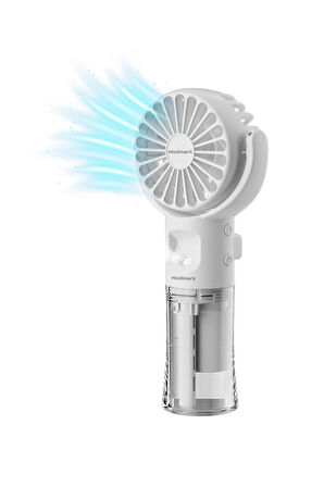Wodimark El Tipi Sulu Buharlı Fan Şarjlı Vantilatör Mini Masaüstü El Fan Taşınabilir 3 Kademeli Usb Klima
