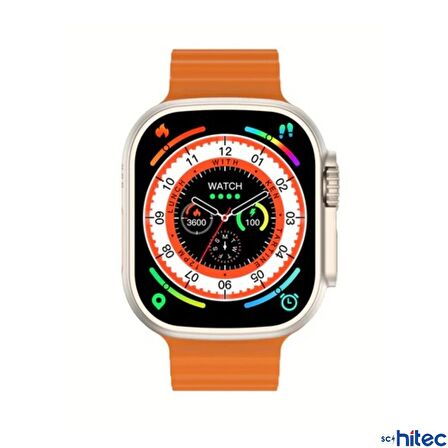 Global Hello 3 Watch Ultra Amoled Ekran Android İos HarmonyOs Uyumlu Akıllı Saat Turuncu WNE0898