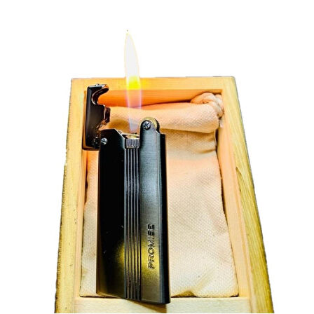 Çelik Depolu Promise Slim Pirinç Çakmak Füme