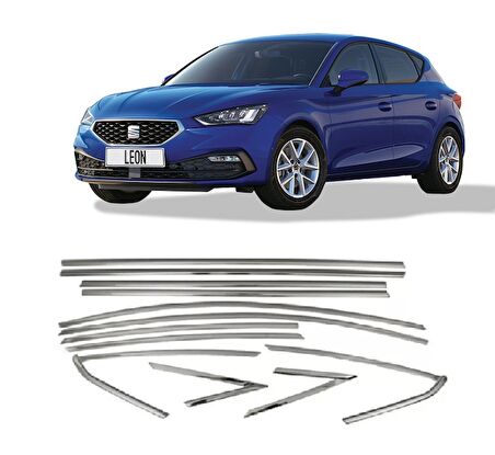 Seat leon cam çerçevesi kenar çıtası krom tamtur 2021+