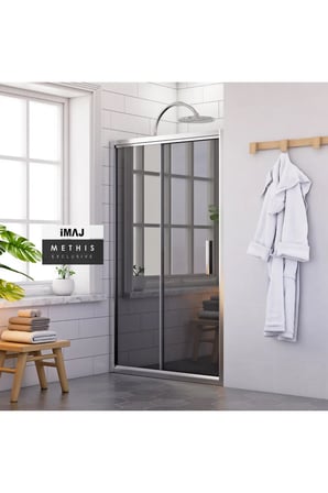 İmaj Banyo Methis Füme Cam İki Duvar Arası 1 Sabit 1 Sürgü Duşakabin