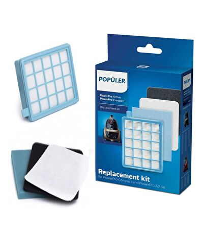 Phılıps Fc 8475/01 Powerpro Compact Orijinal Hepa Filtre Seti