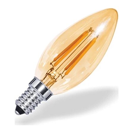 4 W Rustik Buji Led Ampul E14 Duy Sarı Işık 6lı Paket