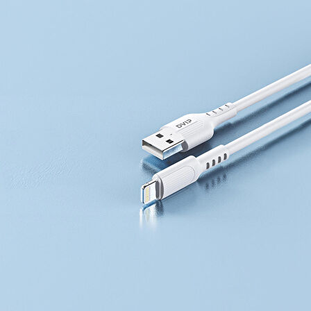 Global L13 6A 110W UsbA to Lightning Data ve Hızlı Şarj Kablosu 1M Beyaz