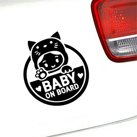 Arabada Bebek Var Sticker Oto Yapıştırma 2