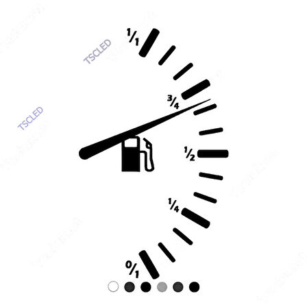 Benzin Göstergesi Sticker 20cm