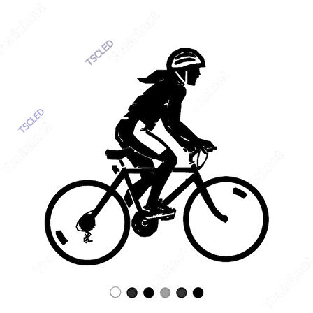 Bisikleti İlen Hafta Sonu Gezen Kadın Sticker 17cm