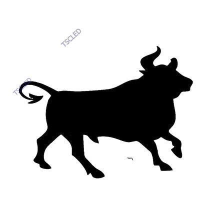 Boğa Öküz Sticker Yapıştırma 15cm